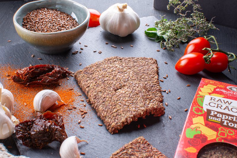 Keto Leinsamen Cracker Trio - Vegan, ohne Zuckerzusatz, Glutenfrei