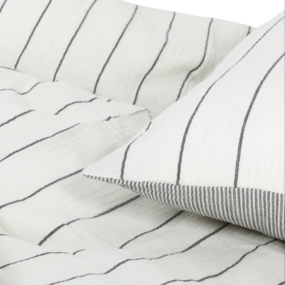Crinkly - Cotton Muslin - Tetra - Stripe Grey