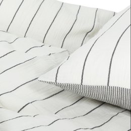 Crinkly – Baumwoll-Musselin – Tetra – Streifengrau