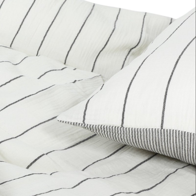 Crinkly – Baumwoll-Musselin – Tetra – Streifengrau