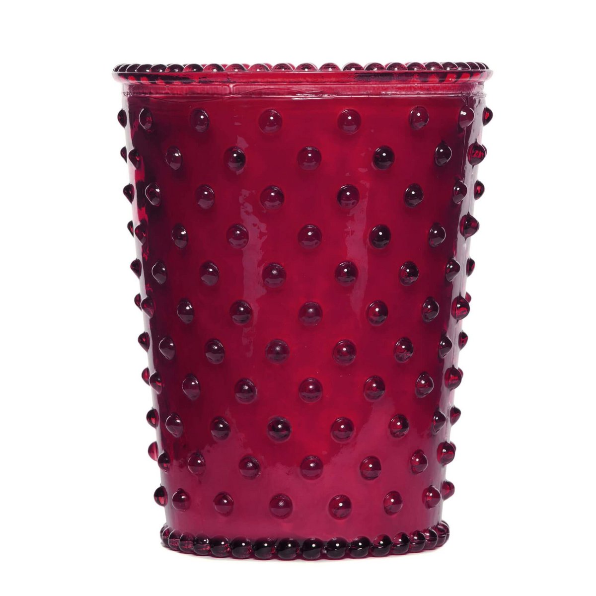 Simpatico Hobnail Glass Candle 16oz - #32 Cranberry