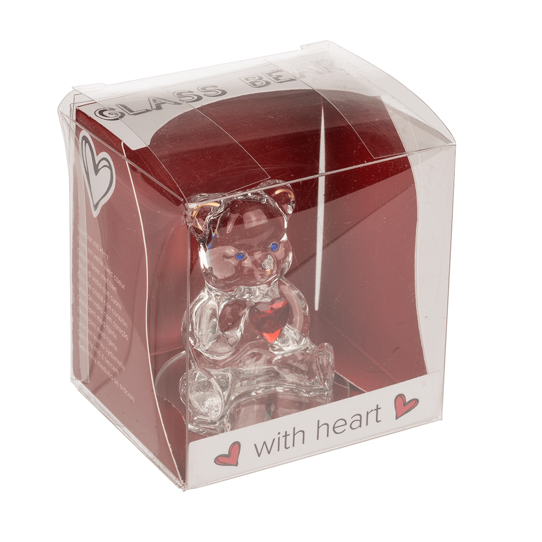 Glass Bear with Heart,