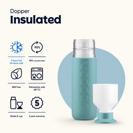 Dopper Isoleret Termokande Flaske Flaske Blå 350ml