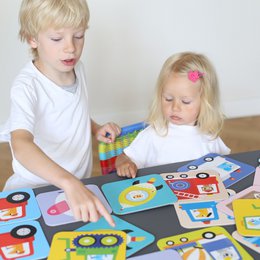 Suuuper-formaat Memory Game-voertuigen 2+