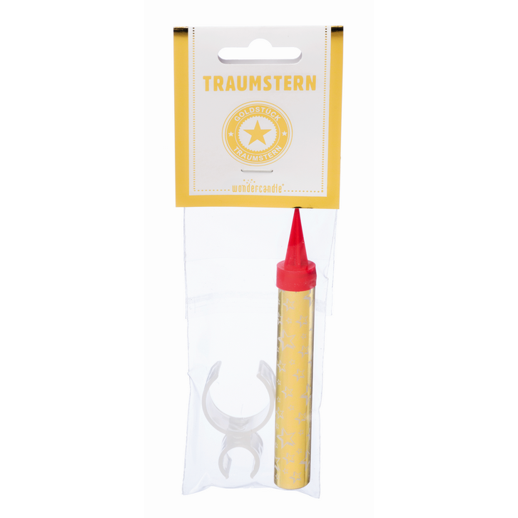 Traumstern Goldstück mit Flaschenclip
