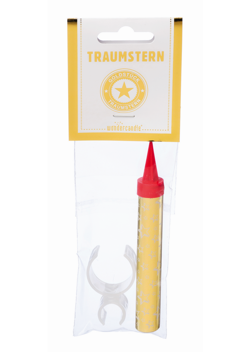 Traumstern Goldstück mit Flaschenclip