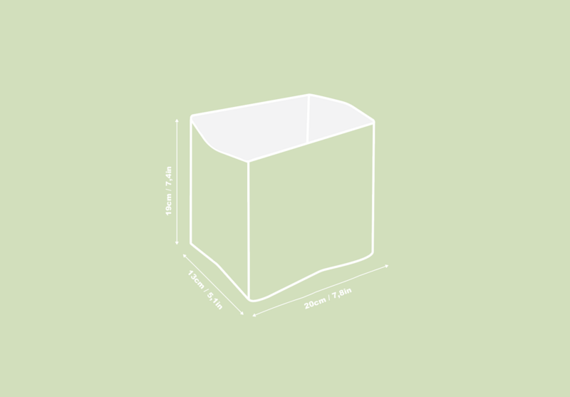 Cesta de Tela, Panera h=20cm, 100% Algodón, Estampada | Semillas Aguamarina