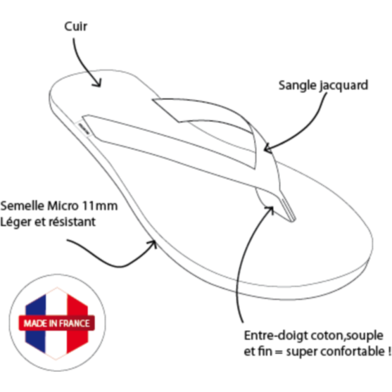 Flip Flop / Flip Flop Læder MAYA Sand