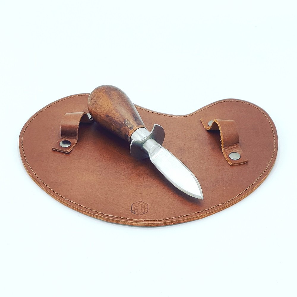 Oyster Knife with leather glove, Brut Homeware