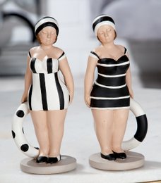 Poly figuur "Becky" zwart/wit VE 4 so