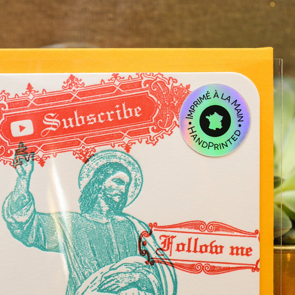 The Influencer (Jesus) Bogtrykkerkort (med kuvert)
