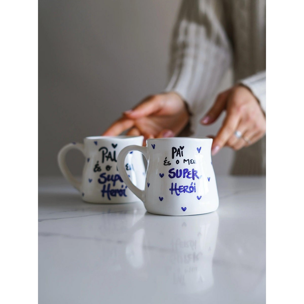 Super Hero Dad Mug – Handgemaakt keramiek gemaakt in Portugal