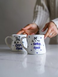 Kubek Super Hero Dad – ręcznie wykonana ceramika wyprodukowana w Portugalii