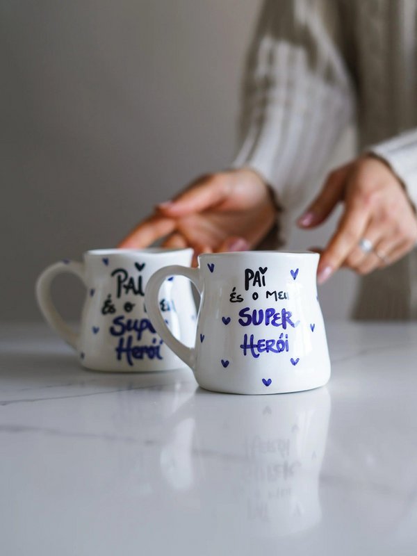 Mug Super Hero Dad – Céramique artisanale fabriquée au Portugal