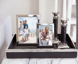 EDZARD set of 2 photo frames Salerno for photo 10 x 15 cm, noble silver-plated, tarnish-proof