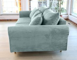 ASTRID 4-zitsbank/slaapbank Corduroy Dusty Blue afneembare en wasbare hoezen