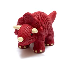 Naturkautschuk-Triceratops-Dinosaurier-Badespielzeug/Beißring