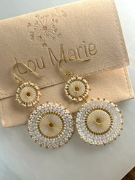 Ohrringe Miyuki duo White