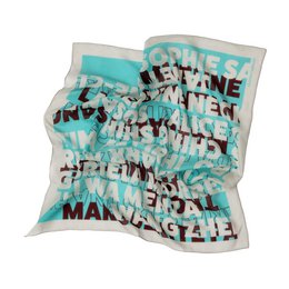 Scarf, JUDY - chocolate/turquoise