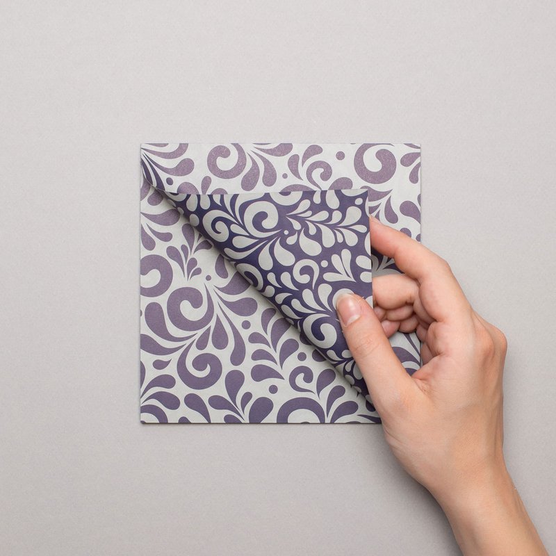 Hessisches Origami Papier "Bembel" zum Weihnachtsdeko Basteln - Zweiseitiges Bastelpapier in Grau und Blau aus Recyclingpapier