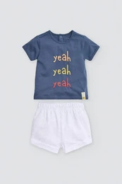 Zestaw dla chłopca, T-shirt i spodenki, granatowy