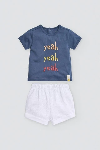 Baby-Set für Jungen, T-Shirt und Shorts, Marineblau