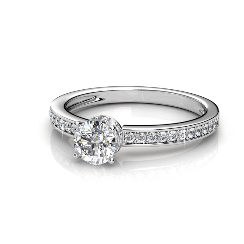 Bague Elise - Argenté et Cristal