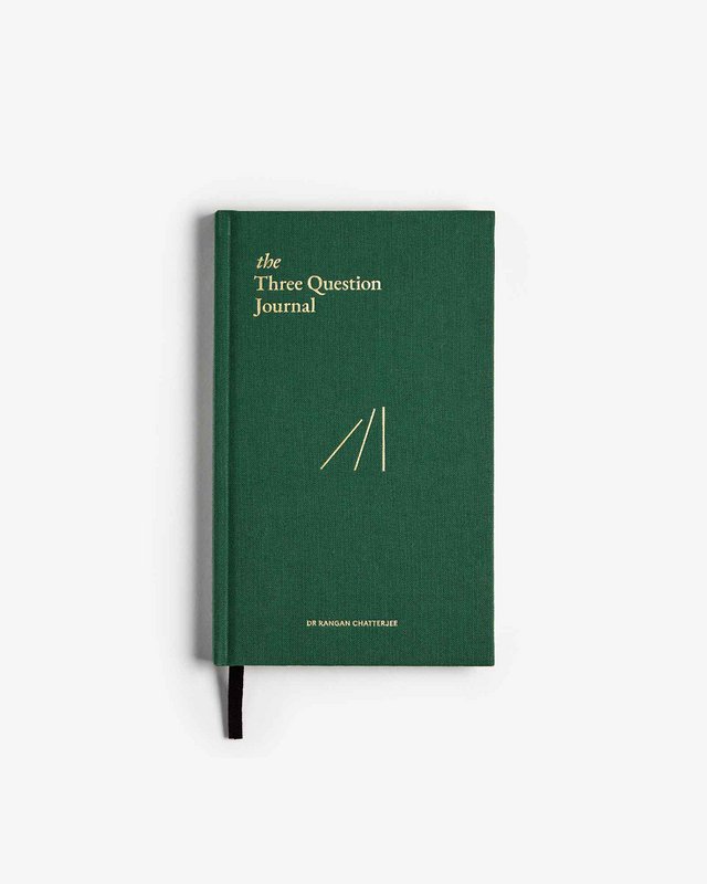 The Three Spørgsmål Journal Green - Daily Guided Wellbeing