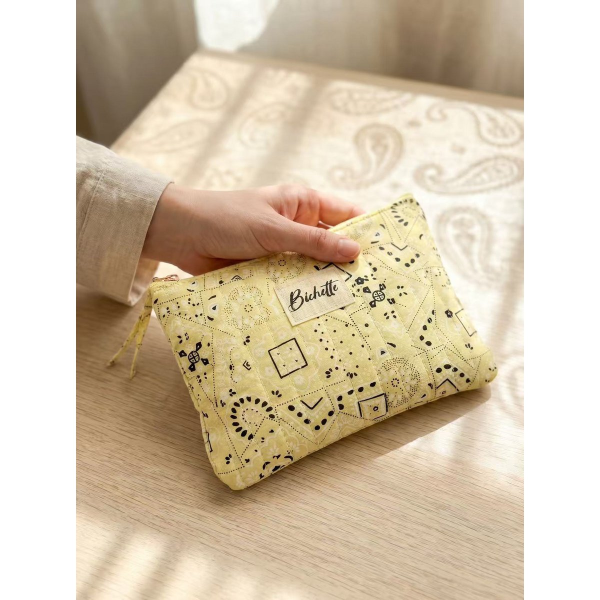 Estuche para lápices estampado Bichette de tela de colores Regalo acolchado