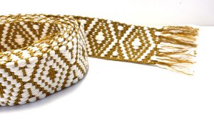 Woven belt ocher yellow L/XL