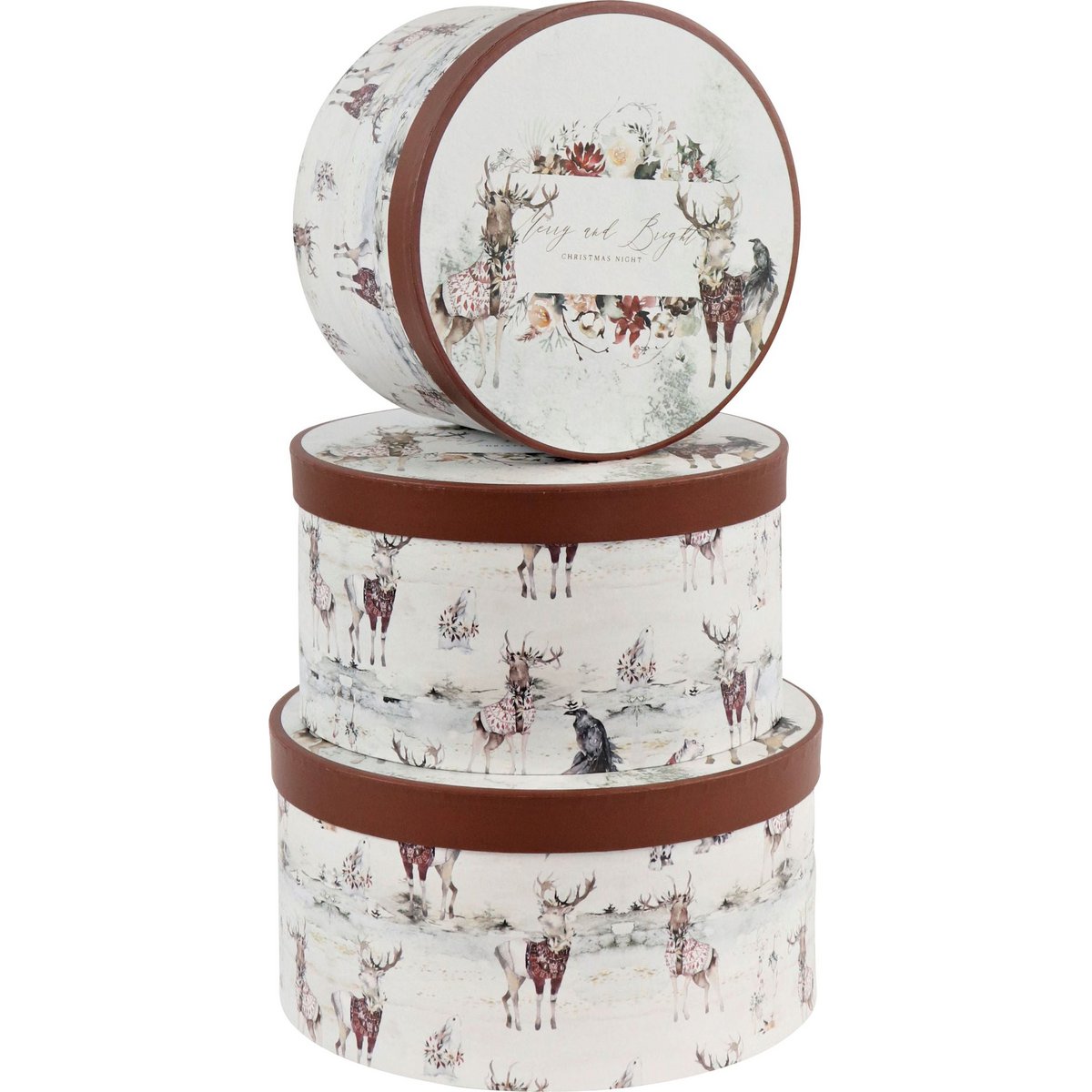 SCHACHTELN MERRY&BRIGHT 3 TEILIGES SET (HOFF1381)