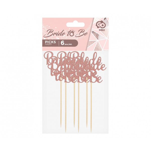 Picks Bride to be - Roségold - 12 Stück