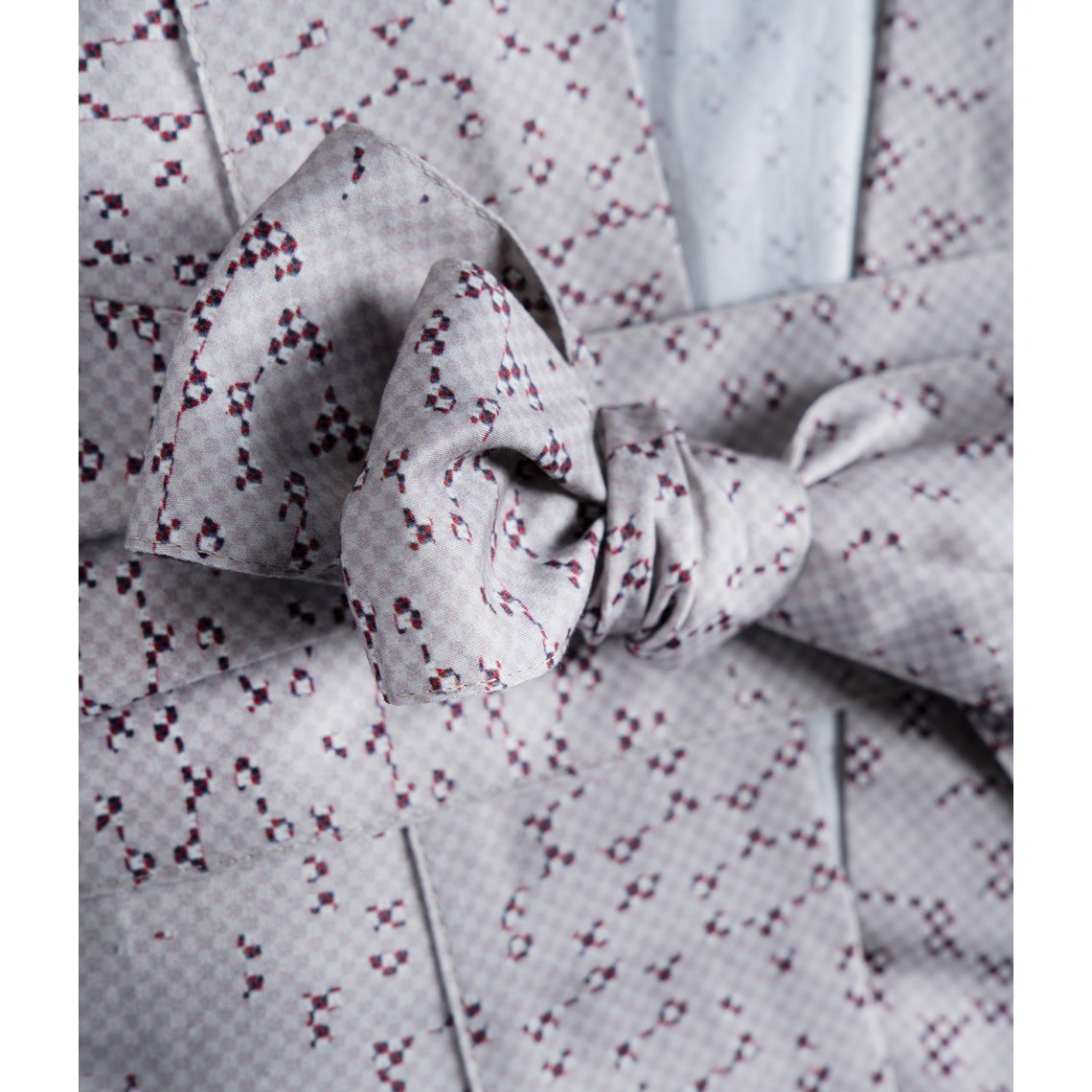 Bademantel Kimono Mesh Mandel