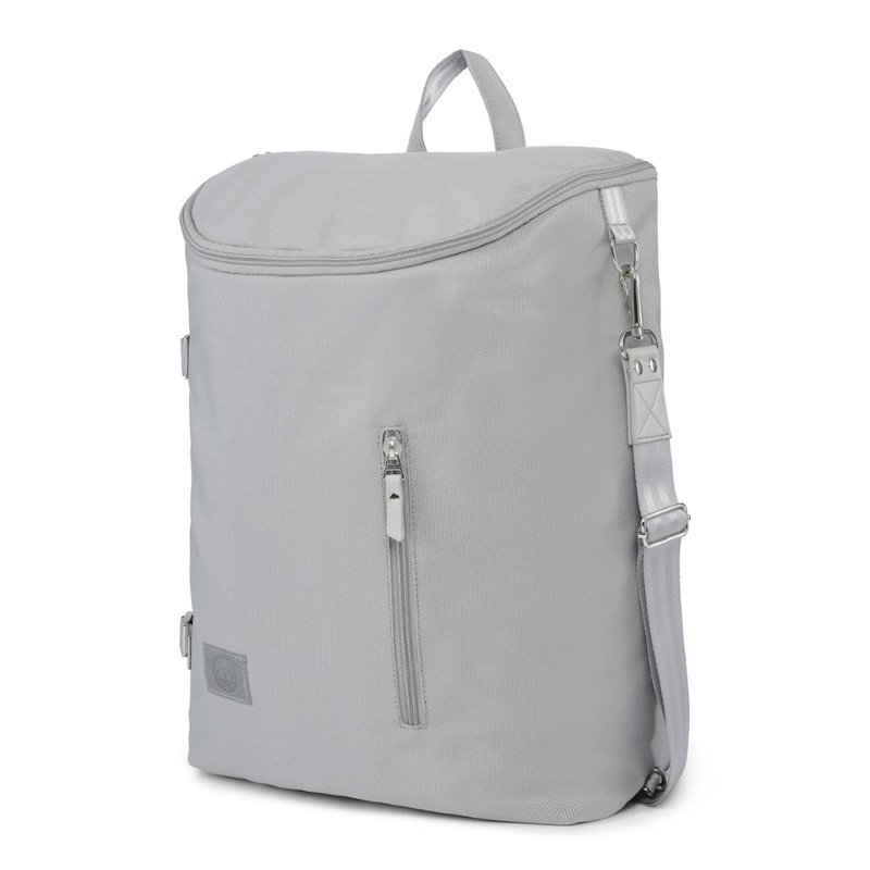 Grijs ♻️ Luiertas van gerecycled polyester