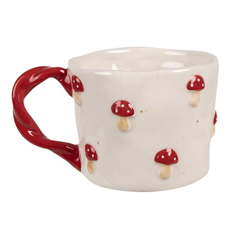 Mok 200 ml Beige Keramiek Paddenstoelen Theemok