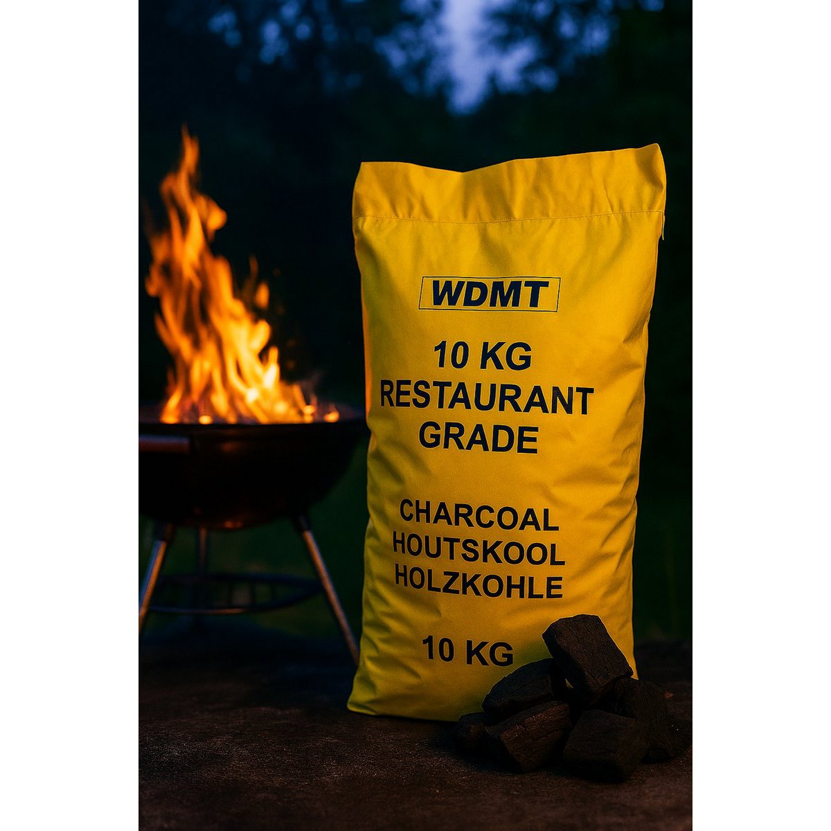 Premium Restaurant Quality Quality 10kg - 100% naturalny węgiel drzewny dla grilla, Kamado, Smoker & Grill - długoterminowe spalanie i wysokie ciepło