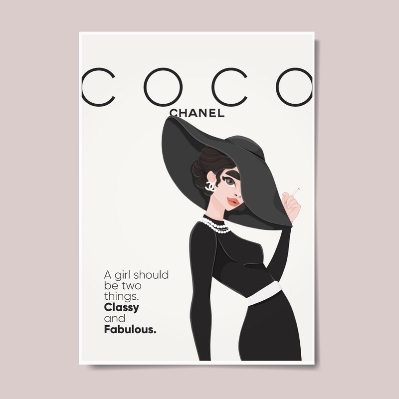 Coco Chanel - Wall Art (A4)