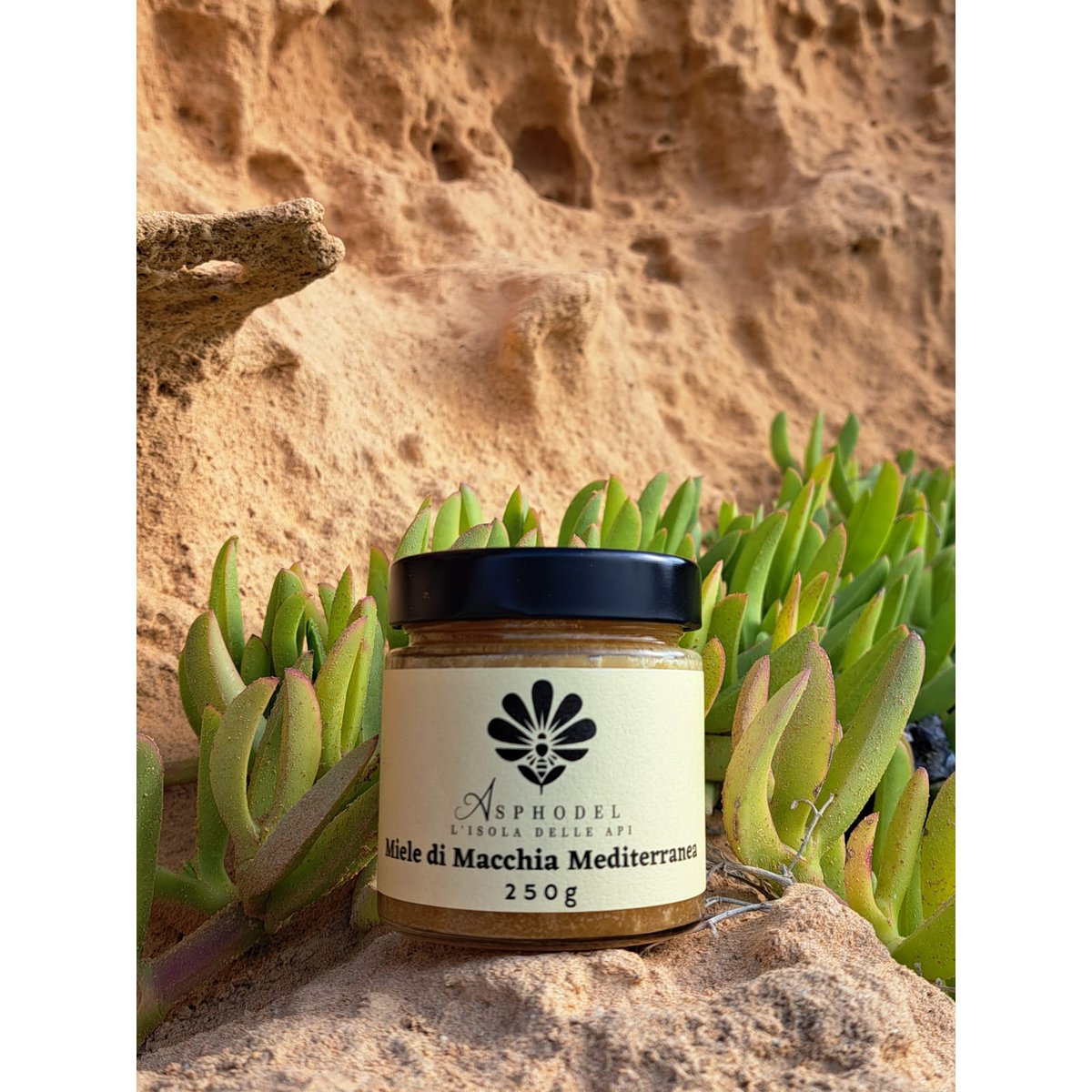 Wilde Mediterrane Bush-honing - 100% Sardijnse rauwe honing - natuurlijk - 250 g