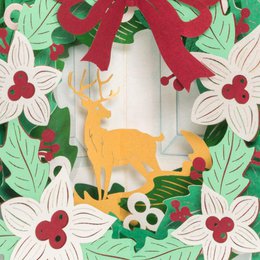 Julekrans Pop Up kort