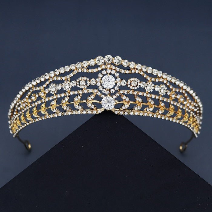 Tiaras de cristal de estilo real de la corona reina