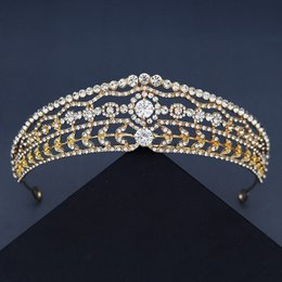 Tiaras de cristal de estilo real de la corona reina