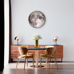 Círculo de pared Luna Llena - cuadro redondo - círculo de pared