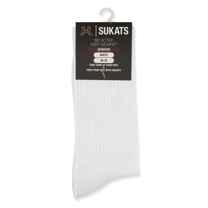 Sukats® 6 pares de calcetines deportivos | El atleta | Calcetines de tenis | Calcetines para correr | Sin costuras | Blanco o negro | Múltiples tamaños