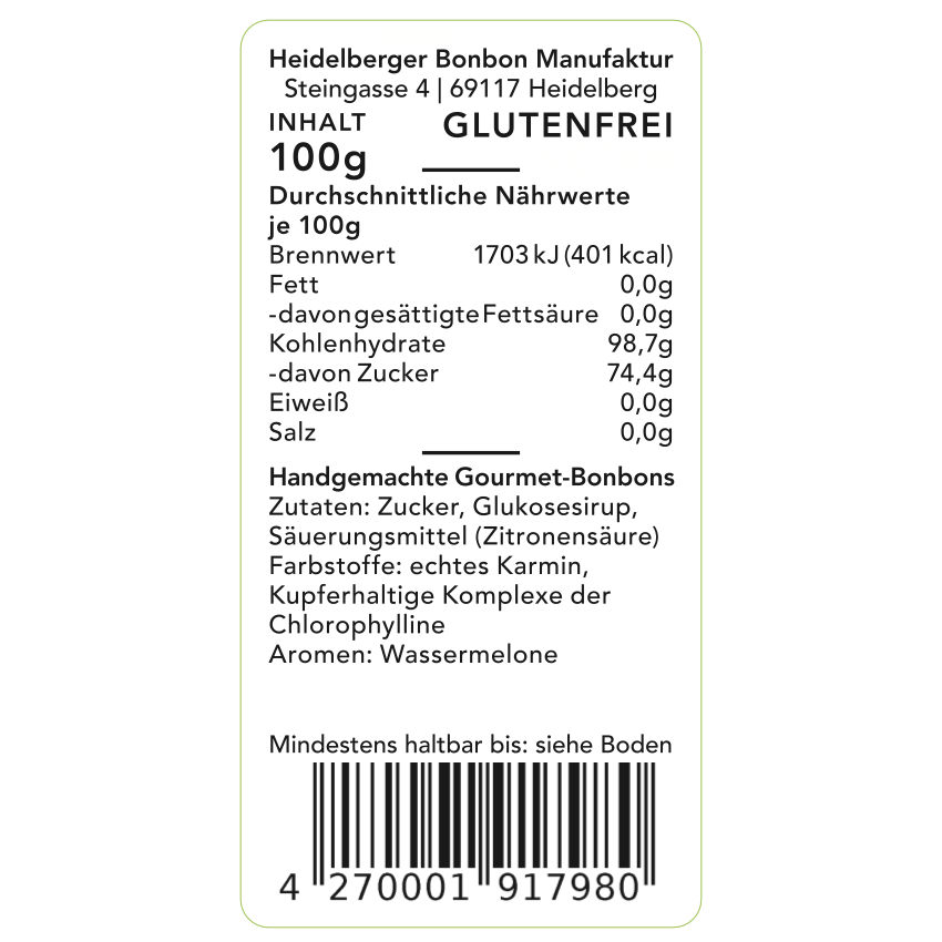 Vandmelon SWEETS fra Heidelbonbon
