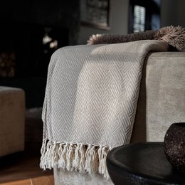 Plaid Throw Athene - Taupe - 150x250cm