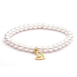 LizzyMae brazo neumático Galaxy Pearl blanco + corazón dorado