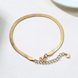 Snake Chain Ankelkæde til Kvinder Piger Justerbar Summer Beach Chain Ankelkæde Armbånd Mors Dag Gaver Rustfrit Stål Ikke Allergisk