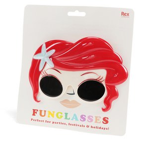 Funglasses - Red haar zeemeermin zonnebril