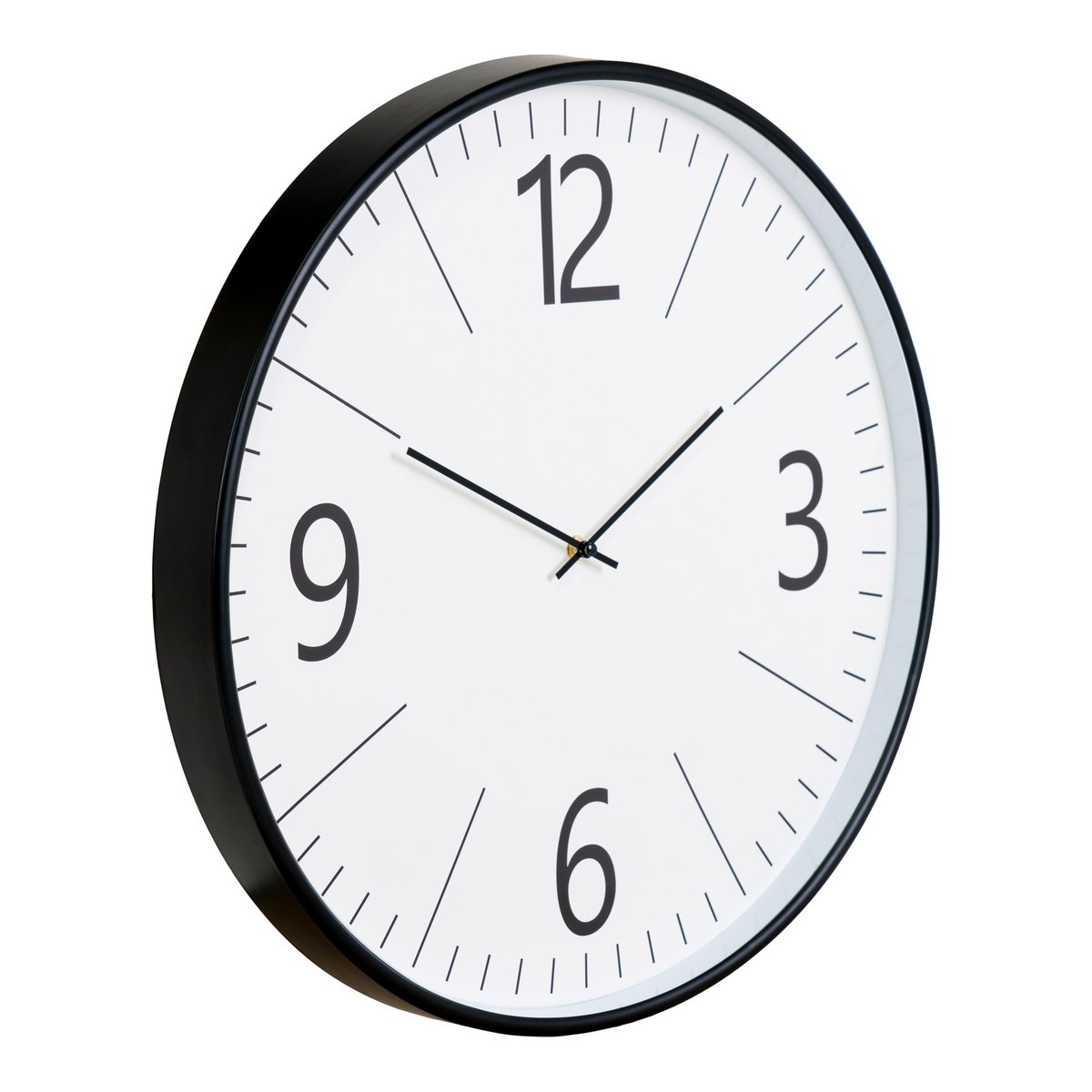 Biel Wall Clock - Black/White, Glass/Plastic, Ø51 cm