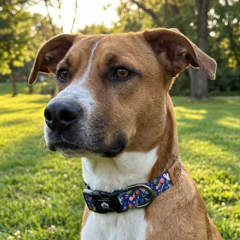 Deep agua dog collar